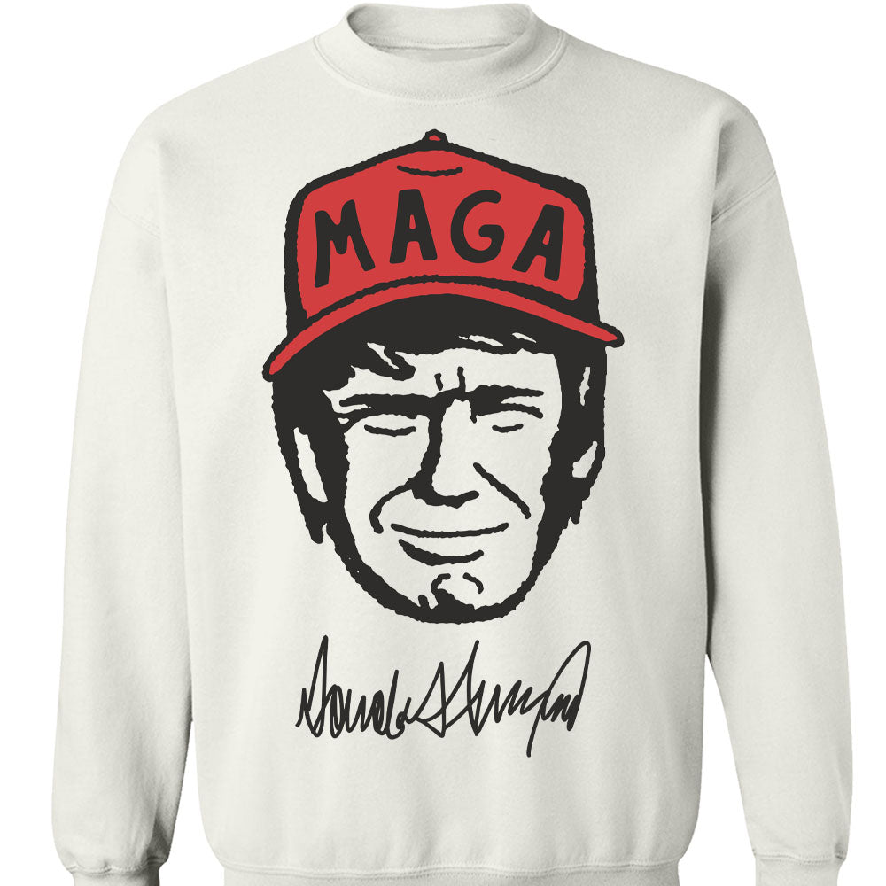 Trump MAGA Hat Cartoon Shirt, Trump MAGA Sweatshirt, Republican Sweater T1588 - GOP - Rustic Avenue