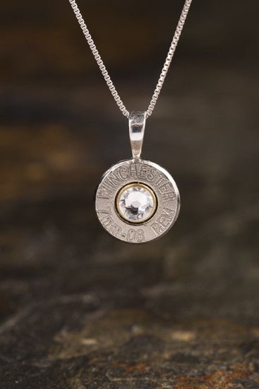 7mm - 08 Sterling Silver Bullet Head Necklace - Rustic Avenue