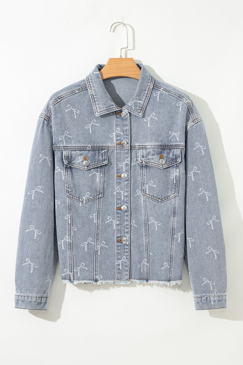 Amelia Wash Raw Hem Jacket - Rustic Avenue