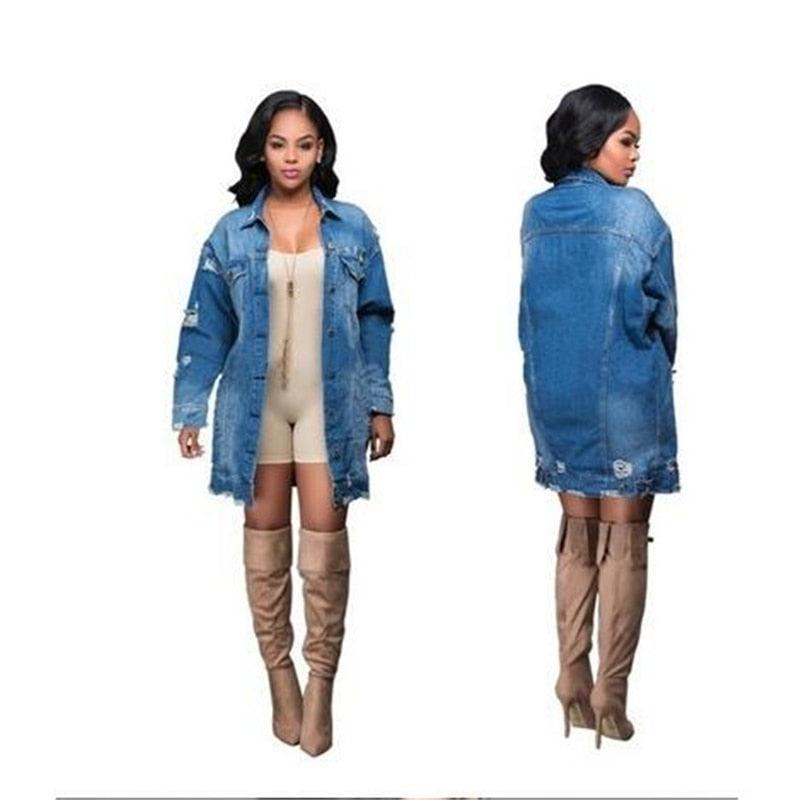 Cowgirl Chic Boyfriend Denim Jacket | Distressed & Stylish Western Outerwear - Rustic Avenue