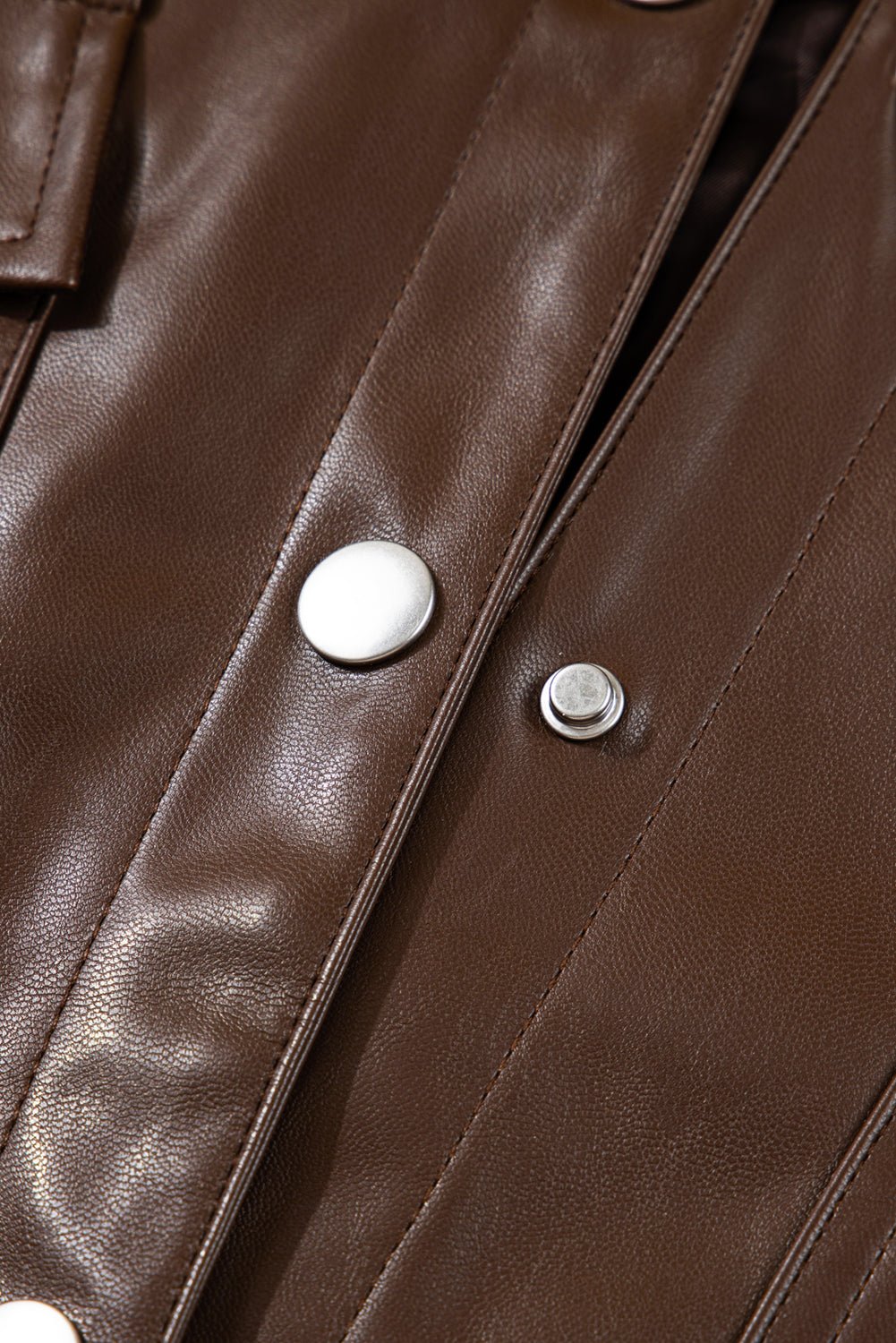 Mila Drawstring Hem Leather Jacket - Rustic Avenue