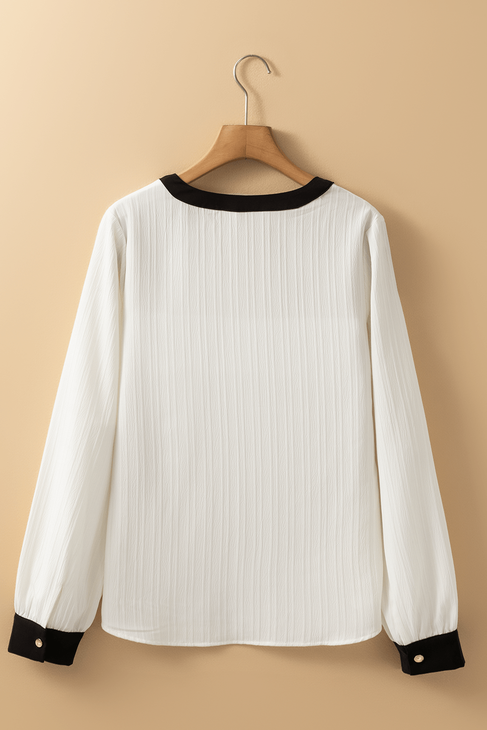 Ramila Textured Colorblock Elegant Blouse - Rustic Avenue