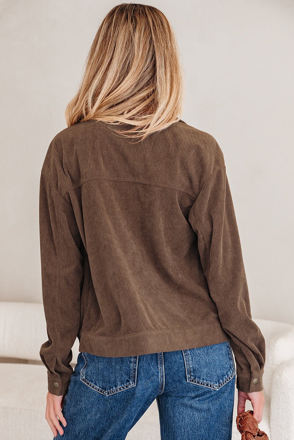 Catherine Lapel Collar Corduroy Jacket - Rustic Avenue