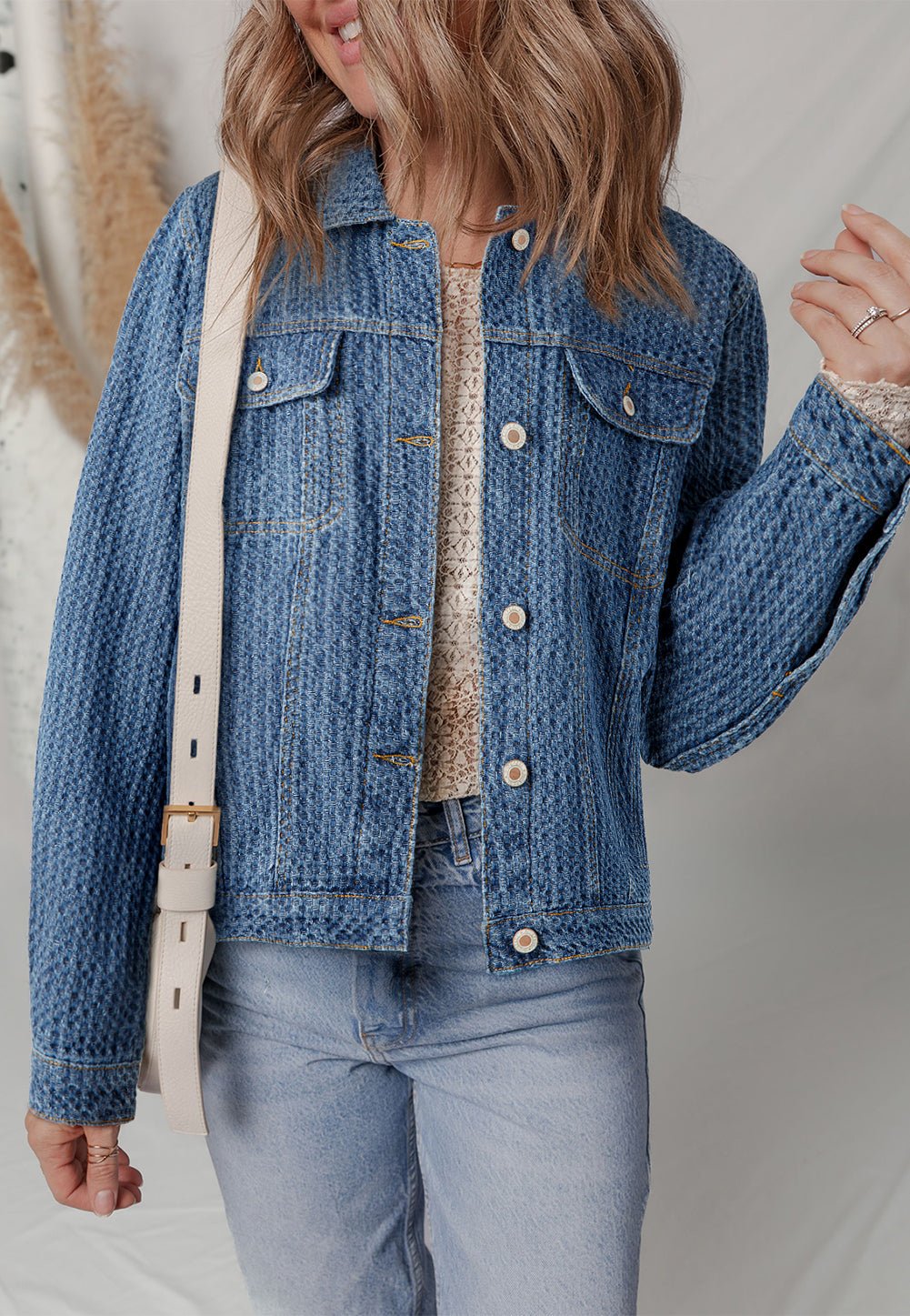 Rosalyn Flap Textured Down Jacket - Rustic Avenue