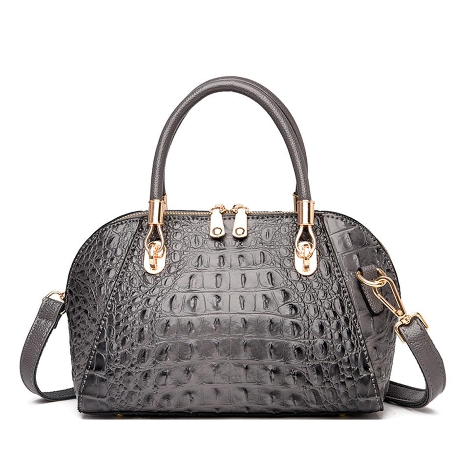 Crocodile Pattern Messenger Shoulder Bag – Stylish Cowgirl Bag for Any Occasion - Rustic Avenue