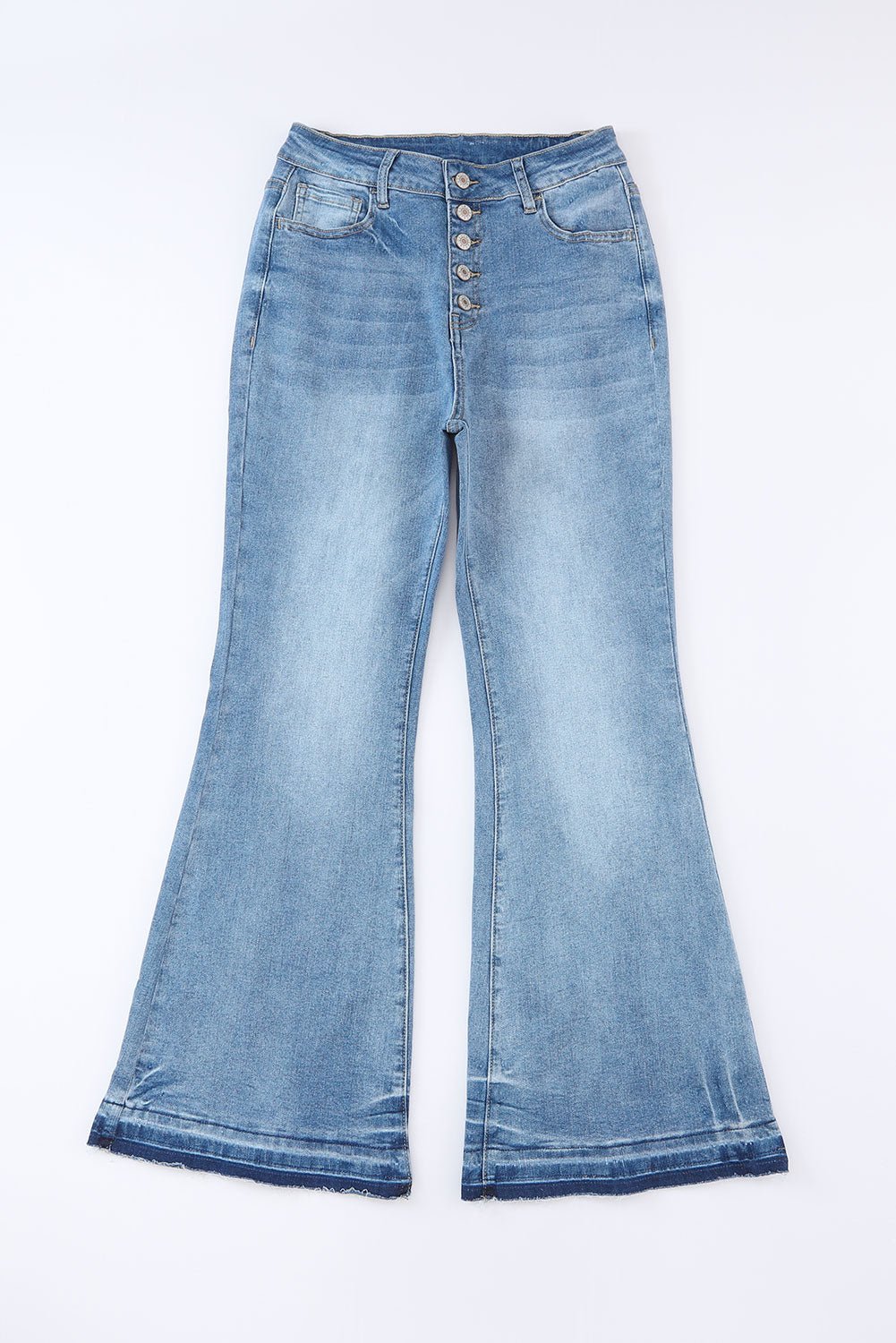 Kyra Waist Distressed Flared Jeans - Rustic Avenue