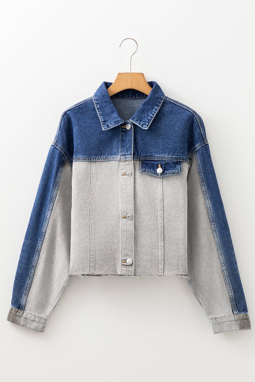 Kikki Detail Distress Denim Jacket - Rustic Avenue