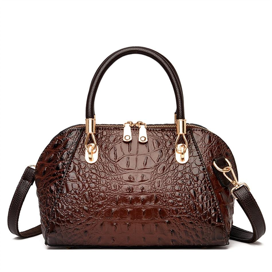 Crocodile Pattern Messenger Shoulder Bag – Stylish Cowgirl Bag for Any Occasion - Rustic Avenue