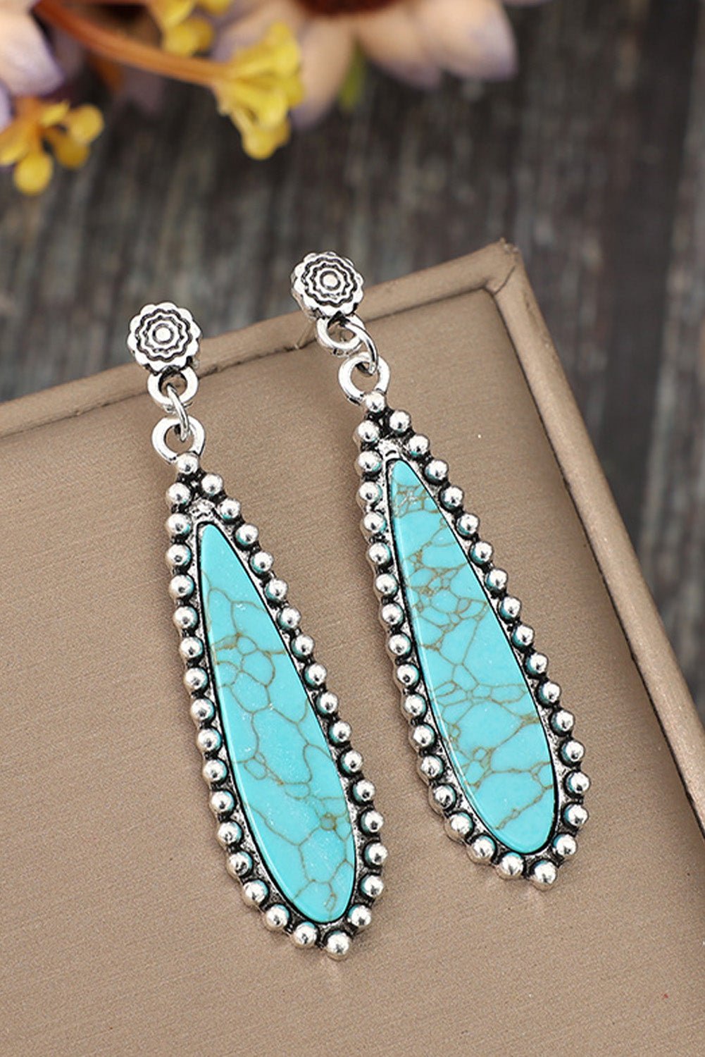 Vintage Bohemian Turquoise Earrings - Rustic Avenue