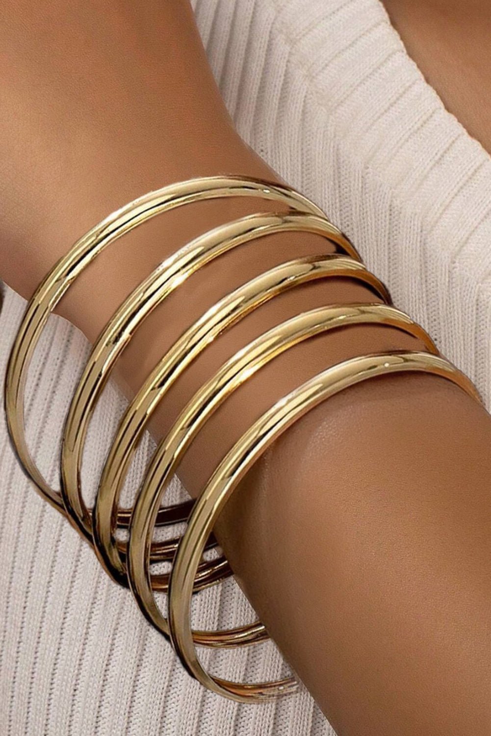 Gold Multi Layer Bangle Bracelet - Rustic Avenue