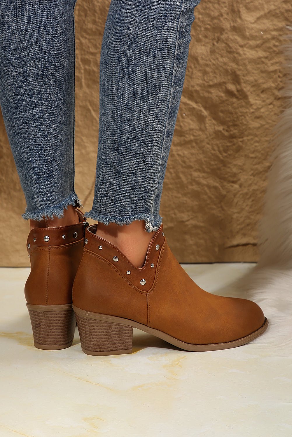 Melody Studded Ankle Boots - Rustic Avenue
