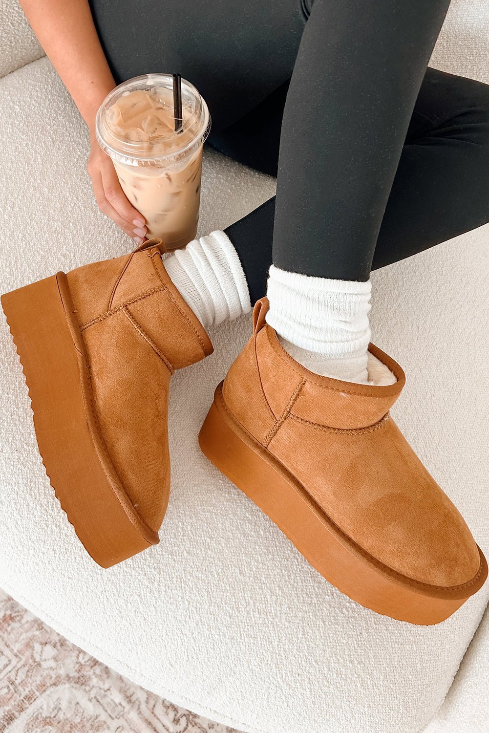Anna Fur Lined Suede Ankle Snow Boots - Rustic Avenue
