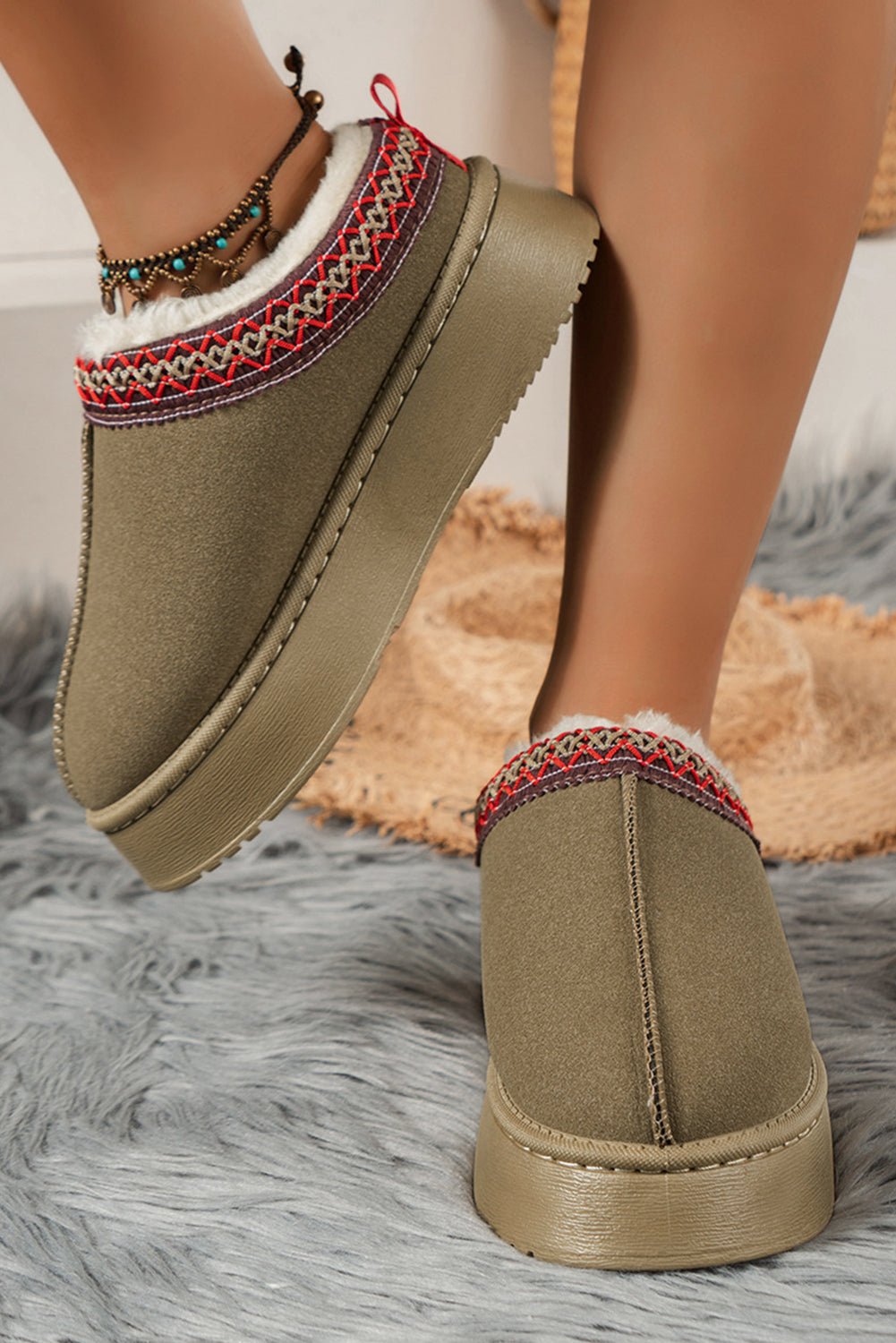 Jade Suede Plush Lined Snow Boots - Rustic Avenue