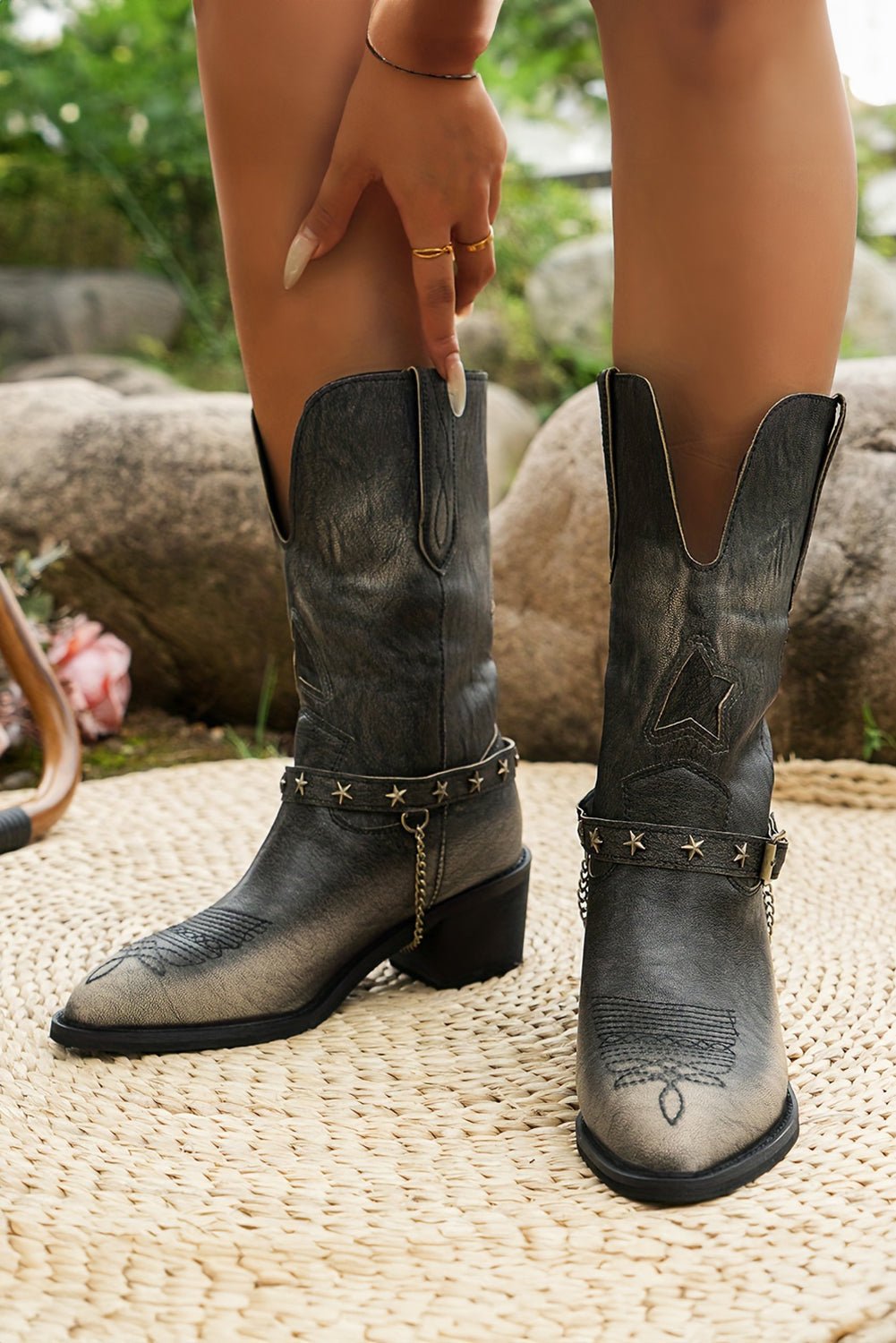 Western Distressed Boots - Rustic Avenue