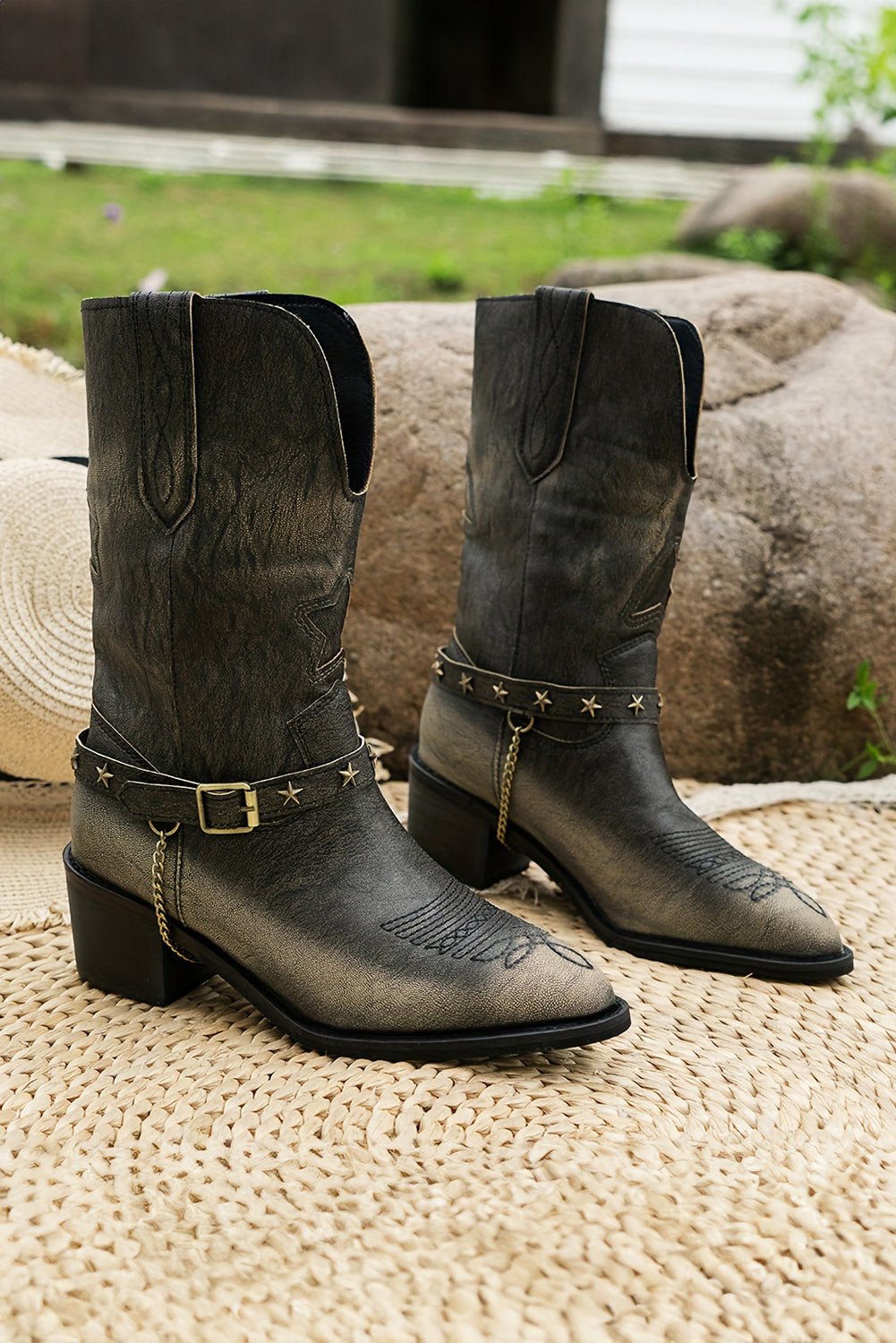 Western Distressed Boots - Rustic Avenue