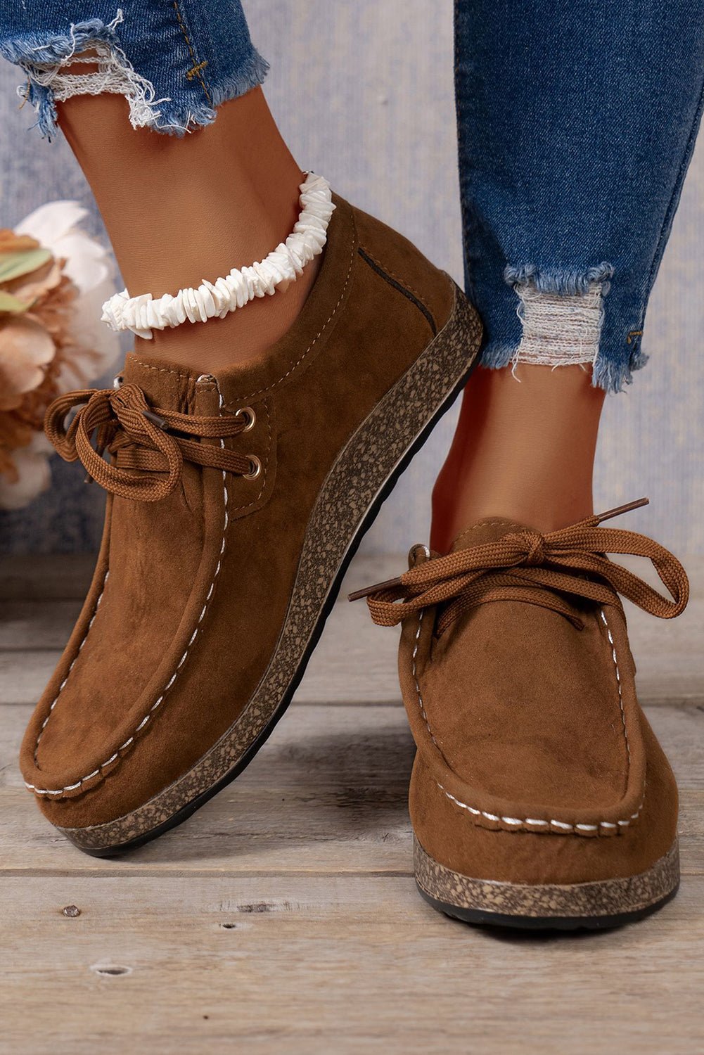 Sutton Thick Sole Lace - up Casual Shoes - Rustic Avenue