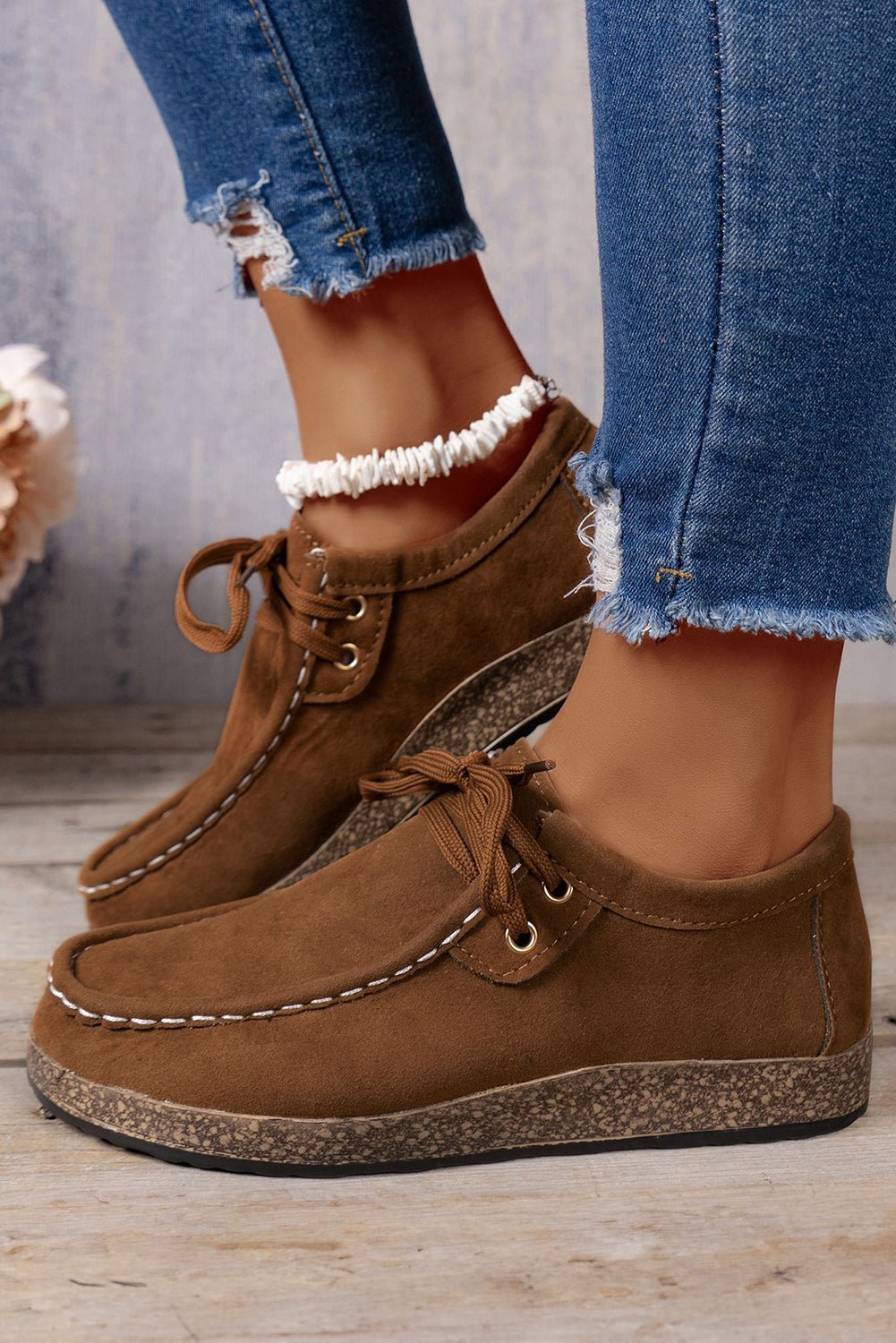 Sutton Thick Sole Lace - up Casual Shoes - Rustic Avenue