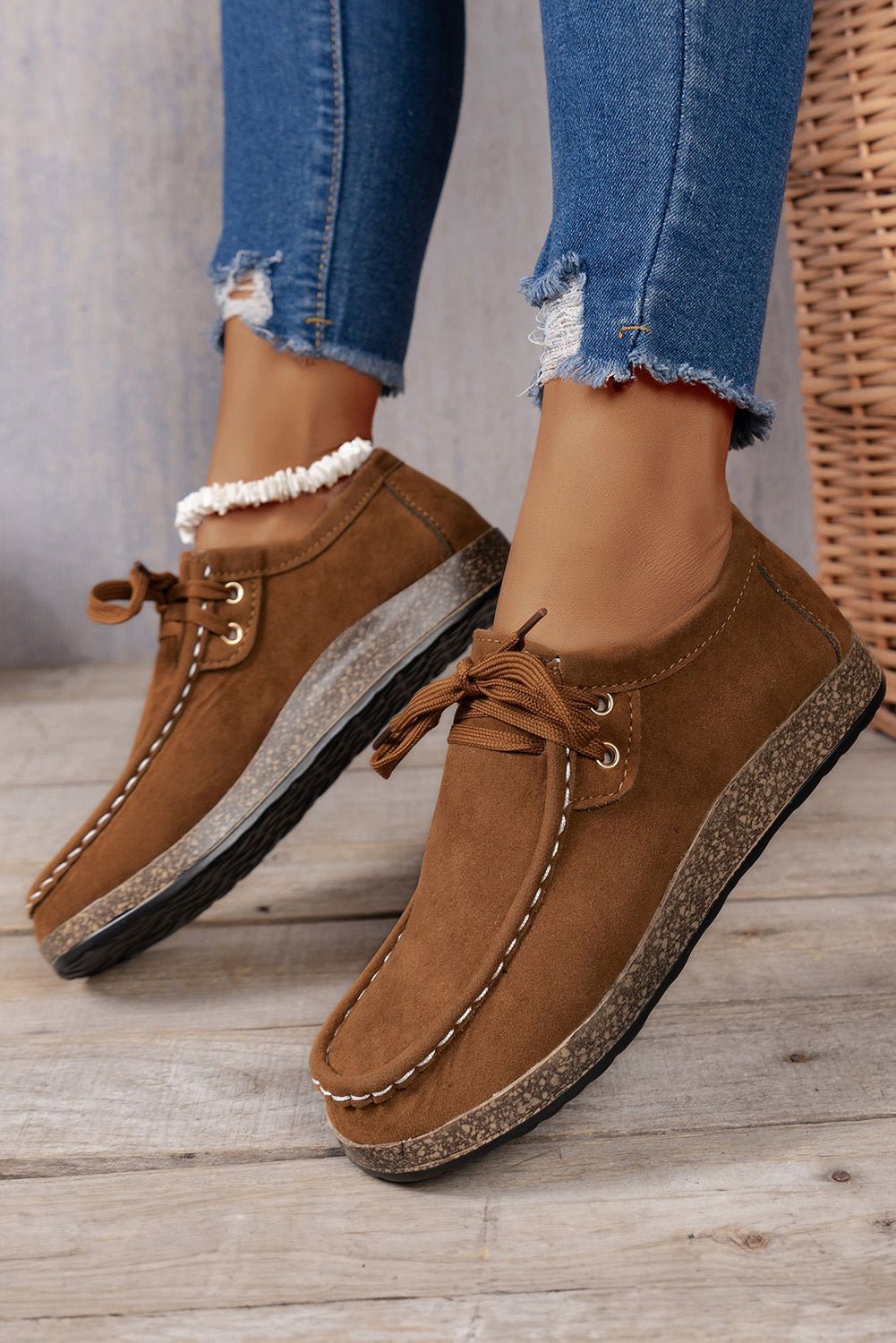 Sutton Thick Sole Lace - up Casual Shoes - Rustic Avenue