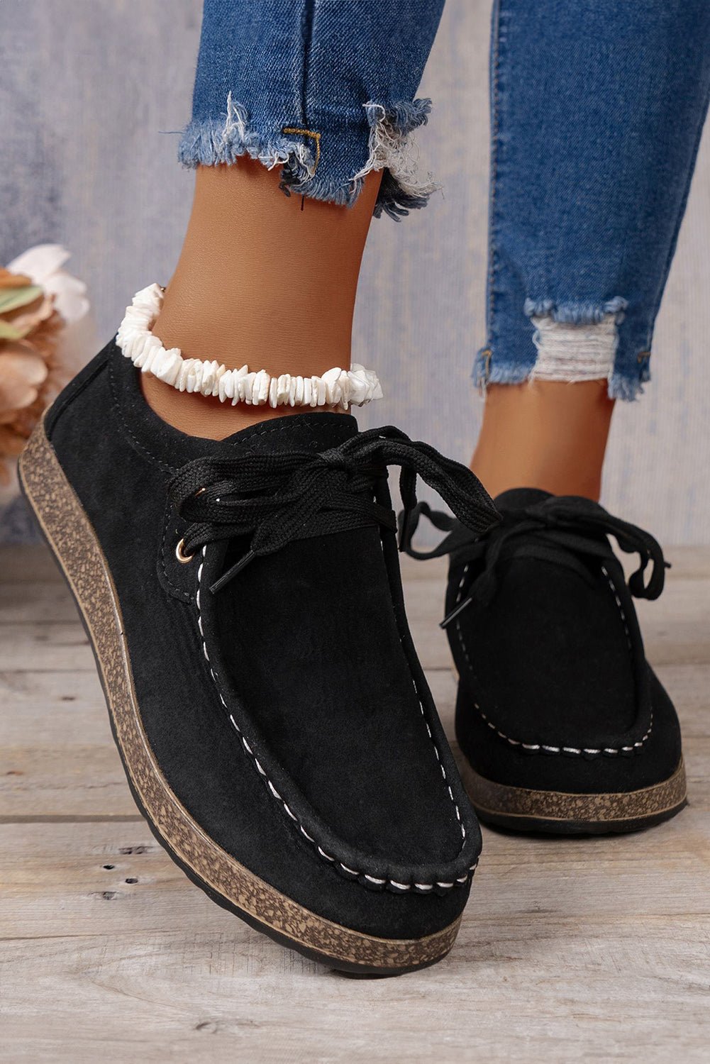 Sutton Thick Sole Lace - up Casual Shoes - Rustic Avenue