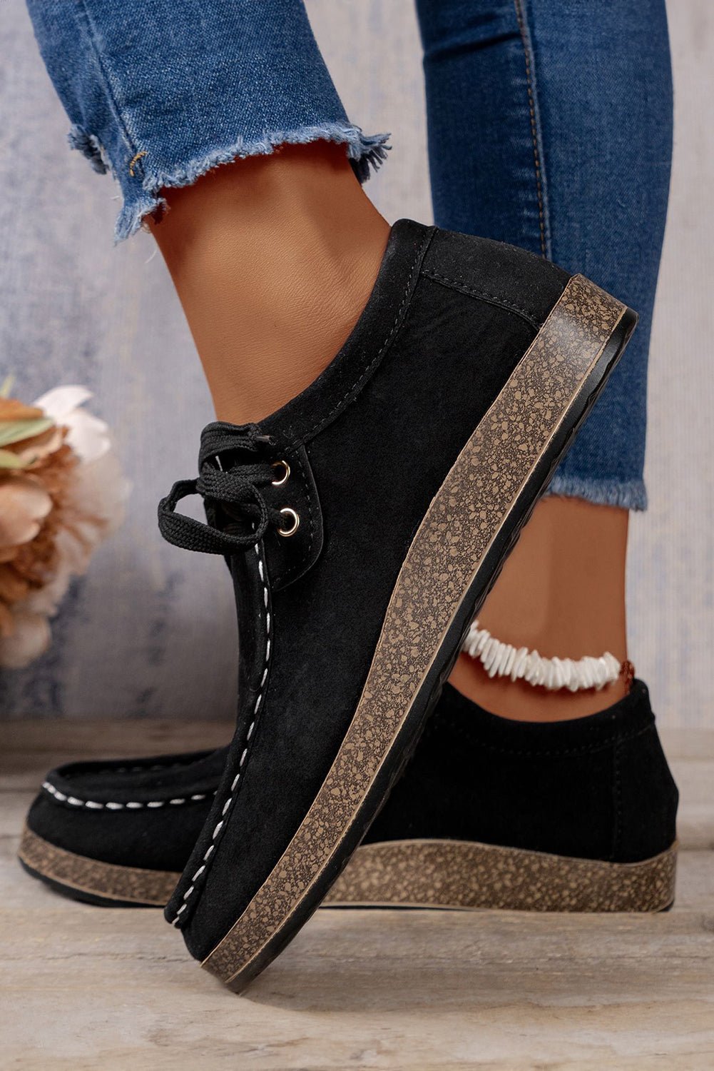 Sutton Thick Sole Lace - up Casual Shoes - Rustic Avenue