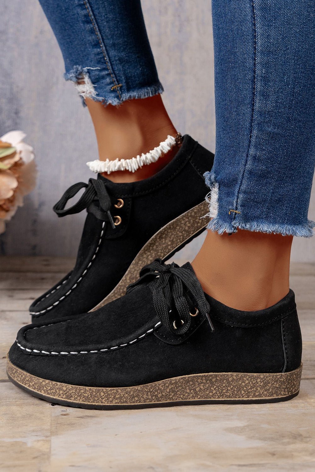 Sutton Thick Sole Lace - up Casual Shoes - Rustic Avenue