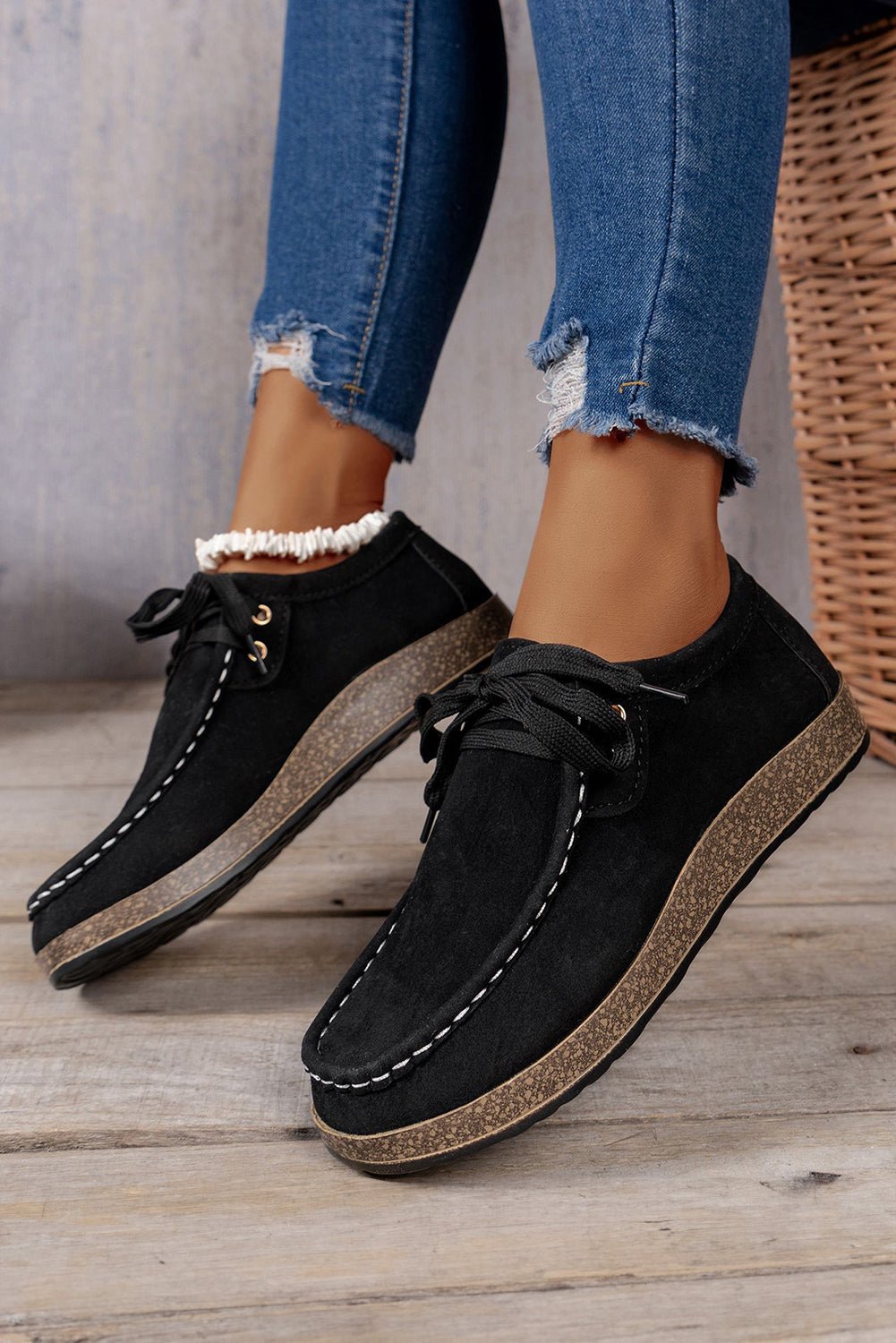 Sutton Thick Sole Lace - up Casual Shoes - Rustic Avenue