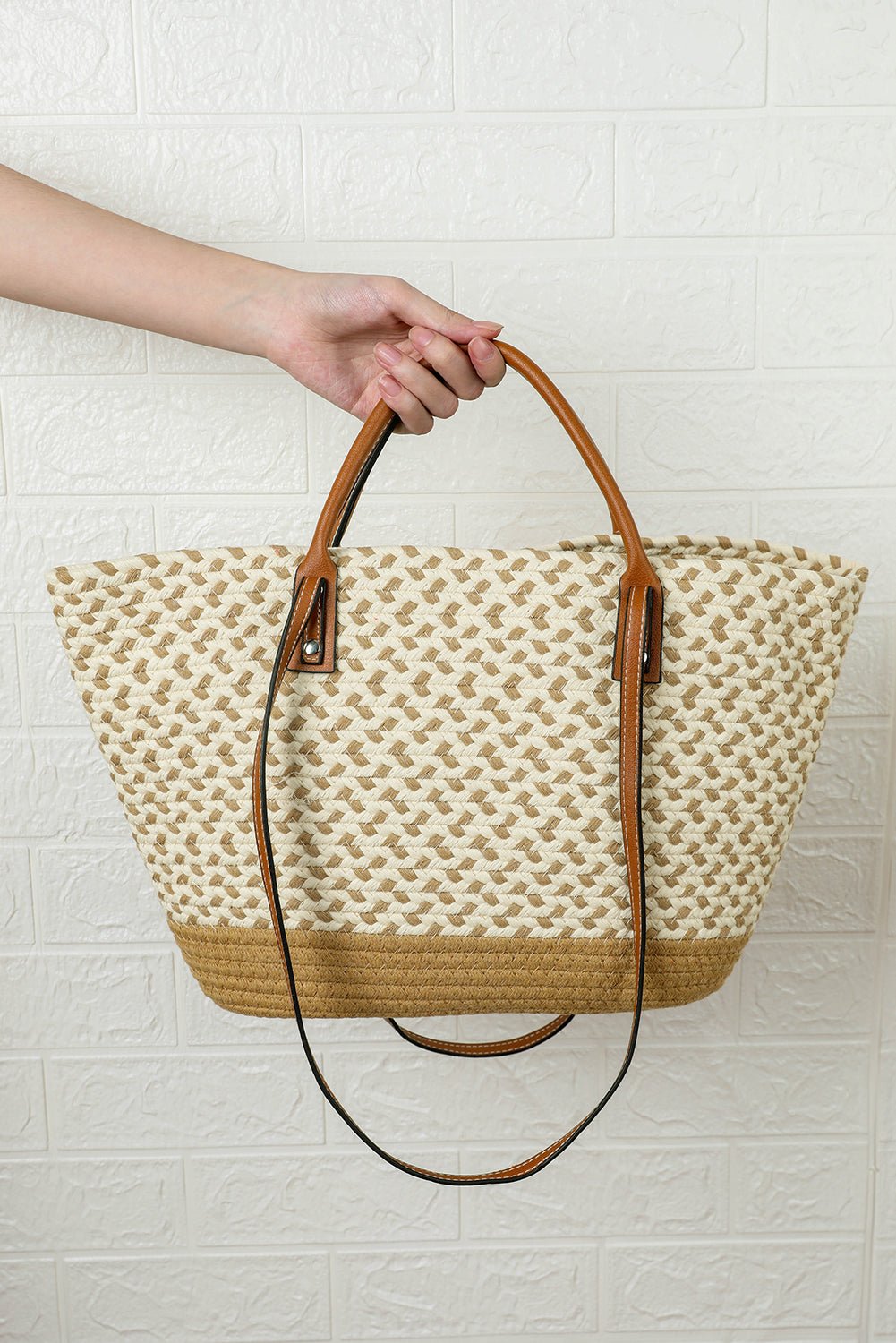 Jaylani Woven Tote Bag - Rustic Avenue