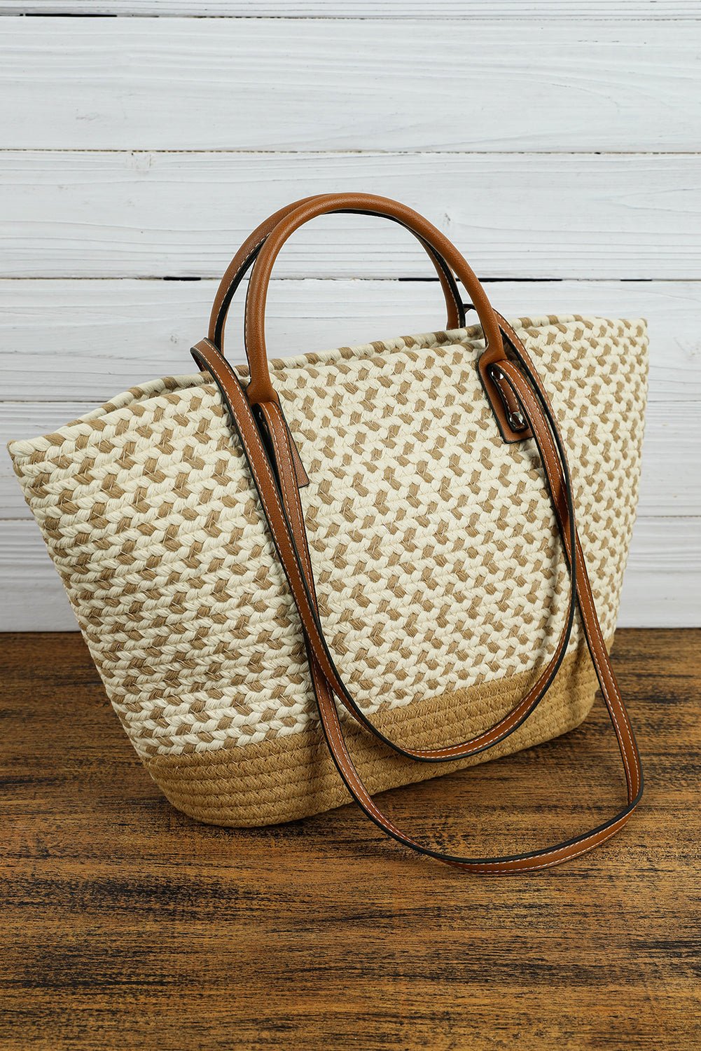 Jaylani Woven Tote Bag - Rustic Avenue