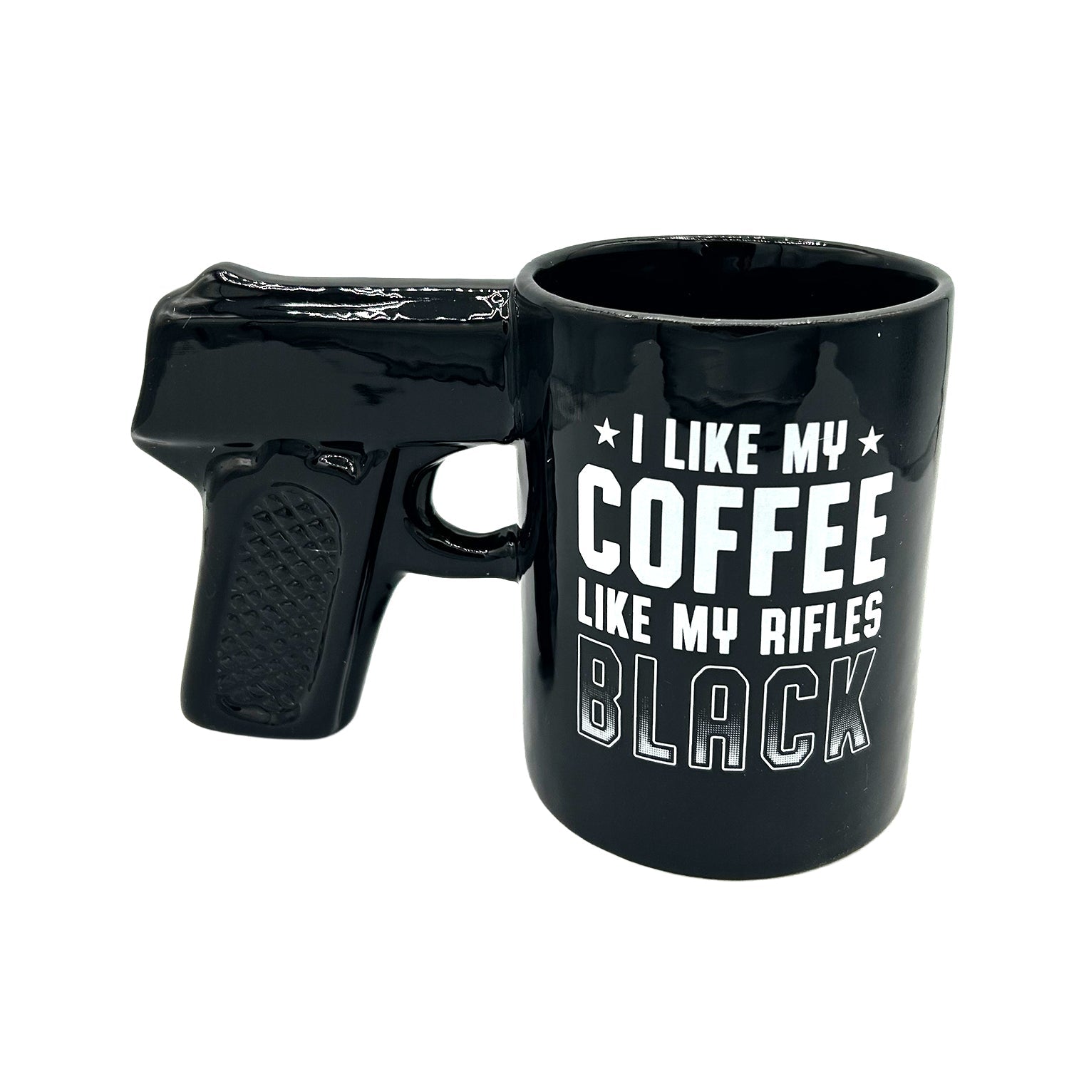 I Like my Coffee Like my Rifles Black Sidearm Sipper - Rustic Avenue
