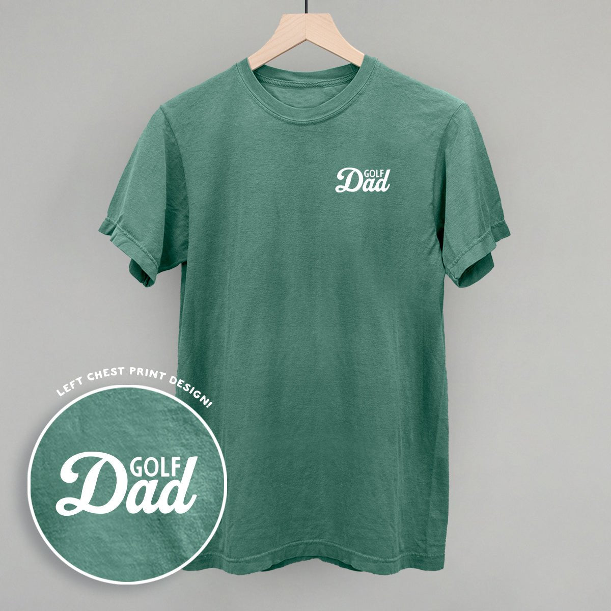 Golf Dad (White) (Left Chest) - Rustic Avenue