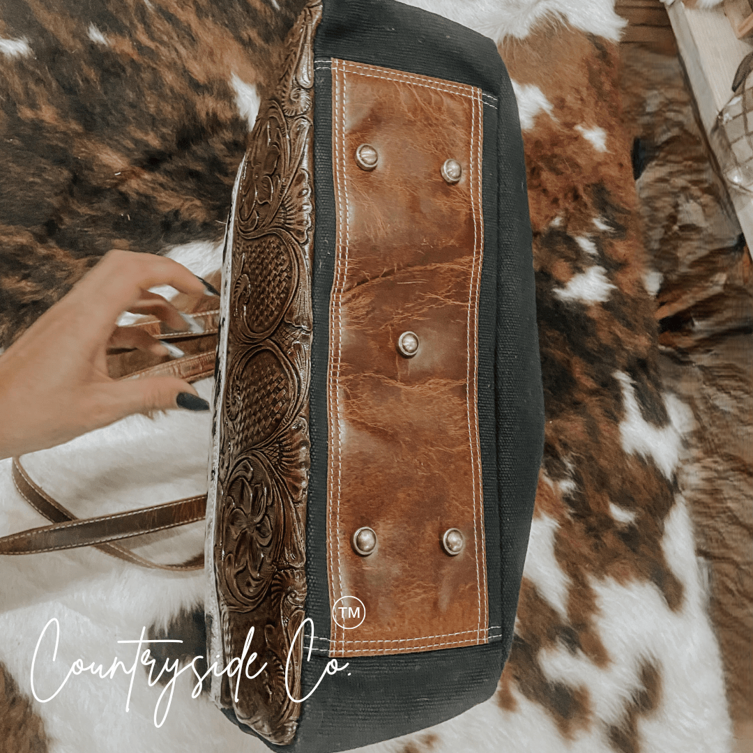 Darby Cowhide Carry All Overnight Bag - Rustic Avenue