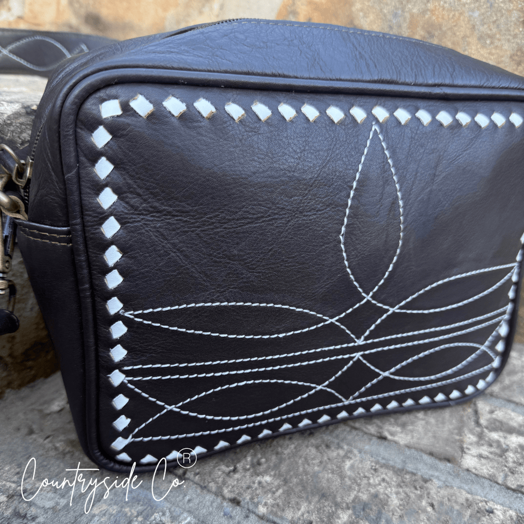 Boot Stitch Genuine Leather Purse - Rustic Avenue