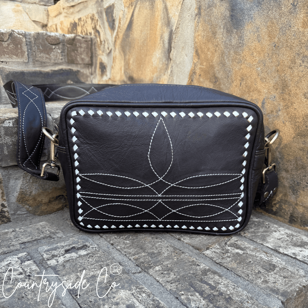 Boot Stitch Genuine Leather Purse - Rustic Avenue
