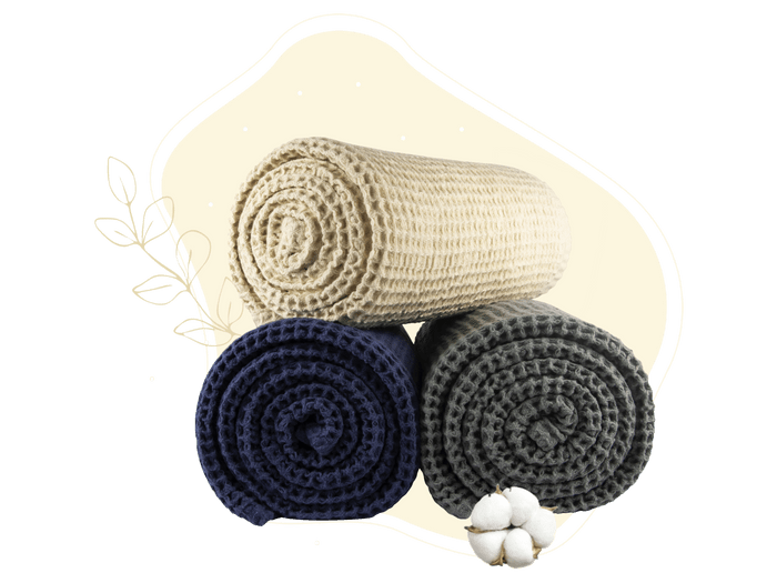 Waffle Weave Throw - Rustic Avenue