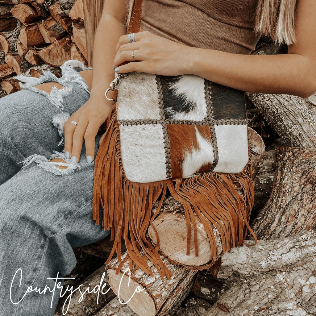 Chesney Cowhide Western Purse - Rustic Avenue