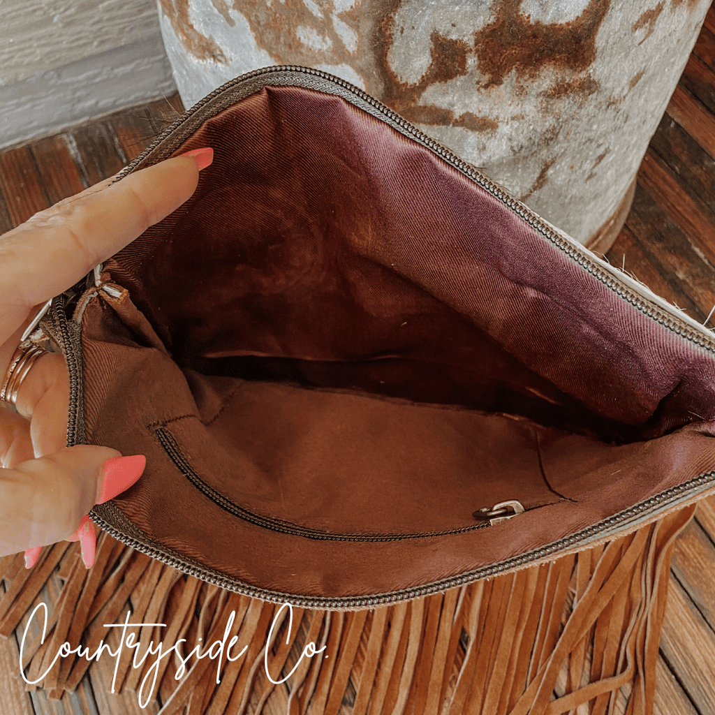 Chesney Cowhide Western Purse - Rustic Avenue