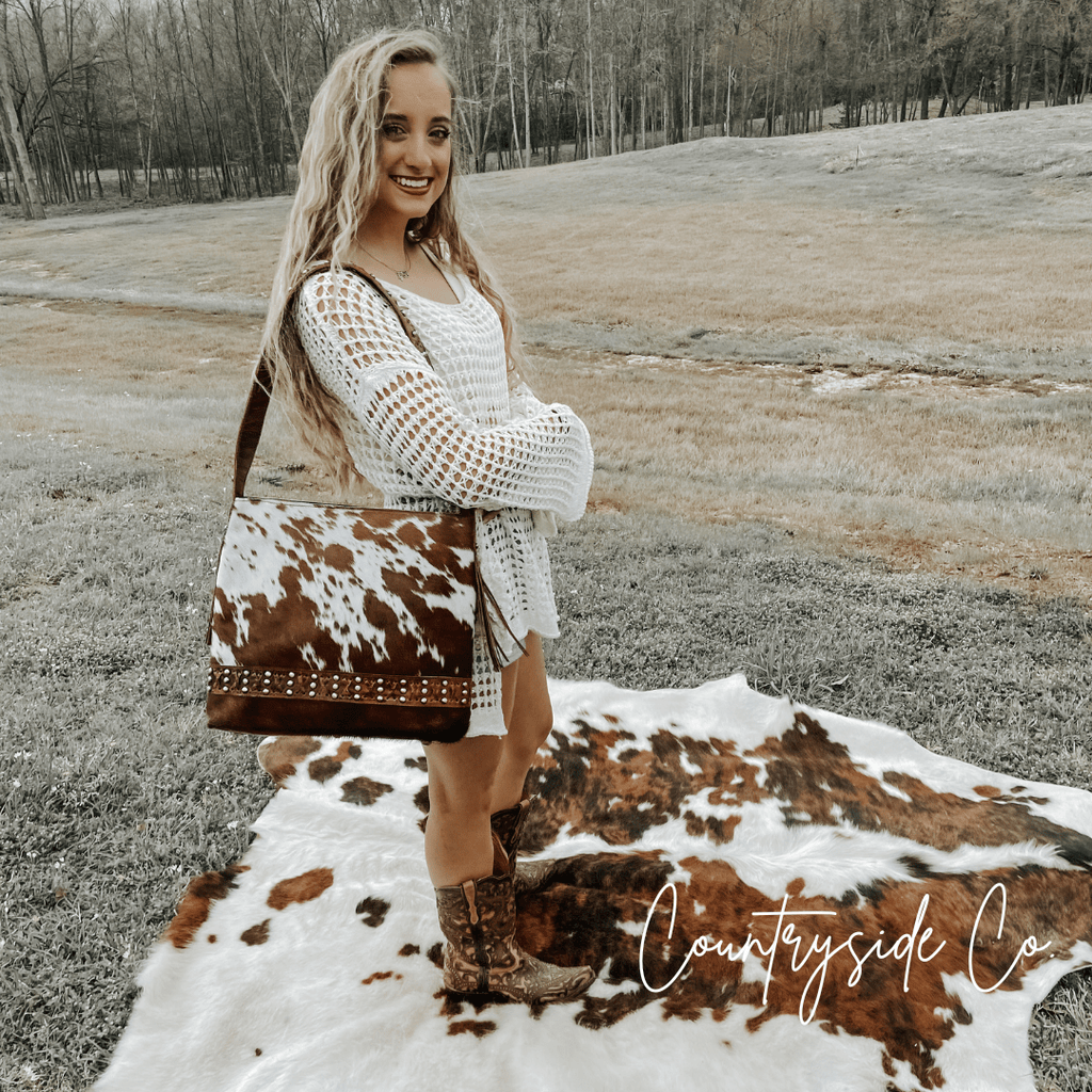 Couture Cowgirl Cowhide Leather Purse - Rustic Avenue