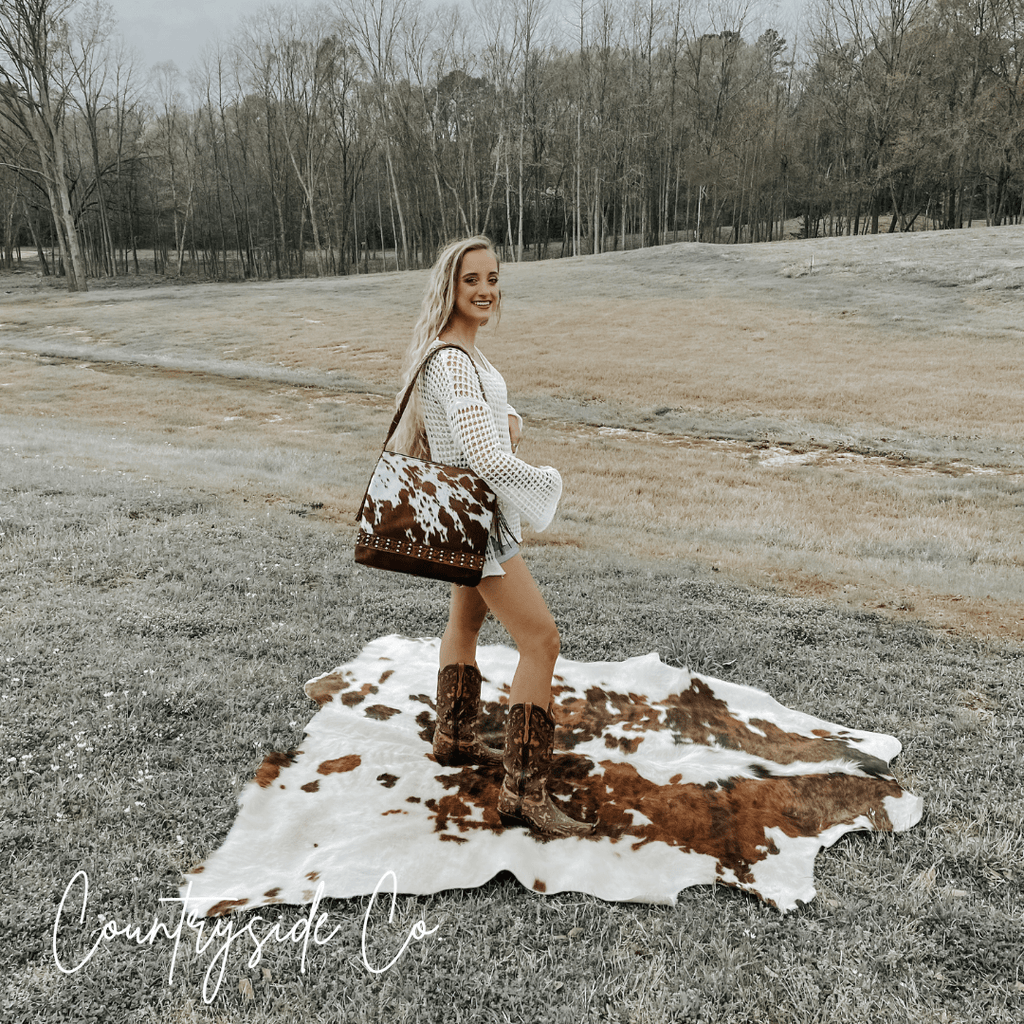 Couture Cowgirl Cowhide Leather Purse - Rustic Avenue