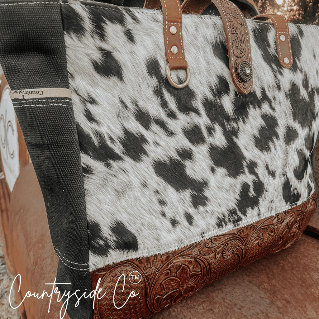 Darby Cowhide Carry All Overnight Bag - Rustic Avenue