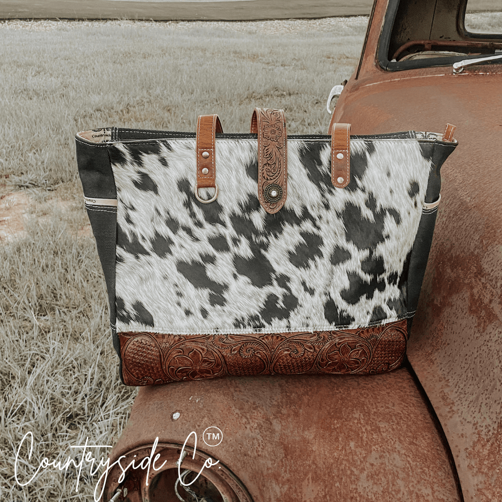 Darby Cowhide Carry All Overnight Bag - Rustic Avenue