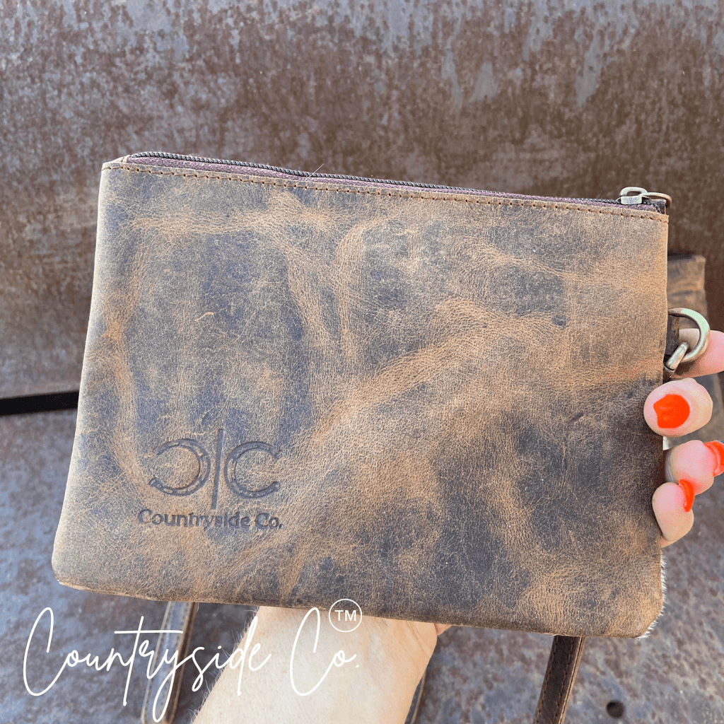 Trailblazer Cowhide Leather Wristlet - Rustic Avenue