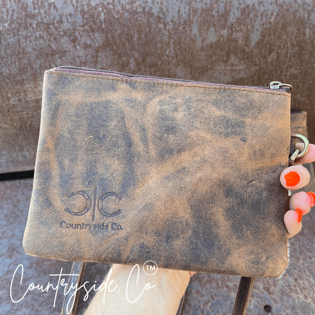 Trailblazer Cowhide Leather Wristlet - Rustic Avenue
