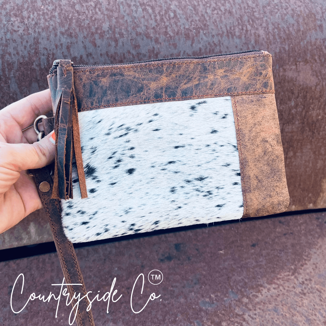 Trailblazer Cowhide Leather Wristlet - Rustic Avenue