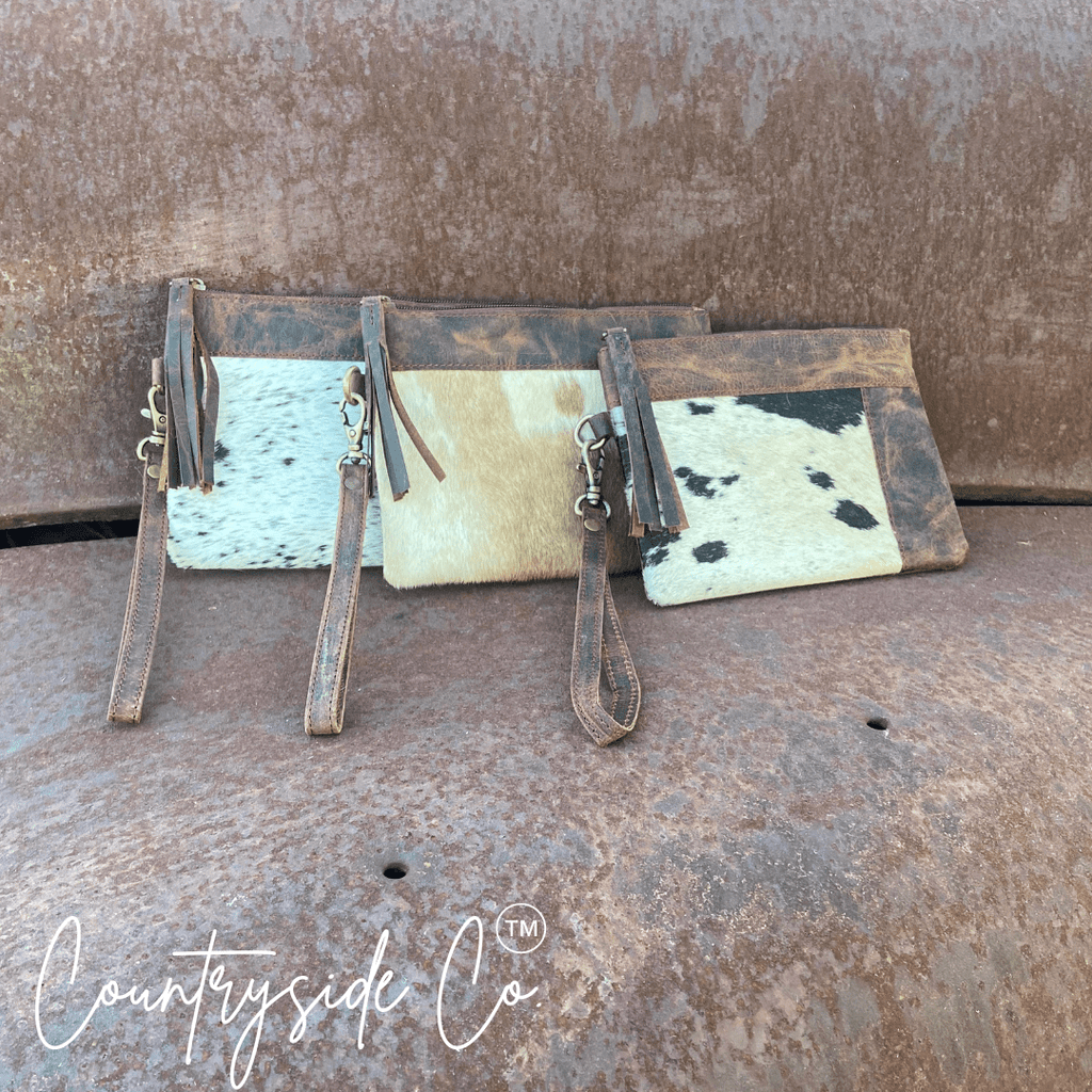 Trailblazer Cowhide Leather Wristlet - Rustic Avenue