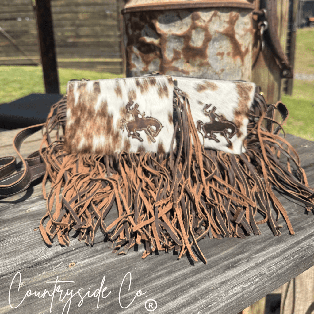 Rodeo Rider Cowhide Purse with Wristlet - Rustic Avenue