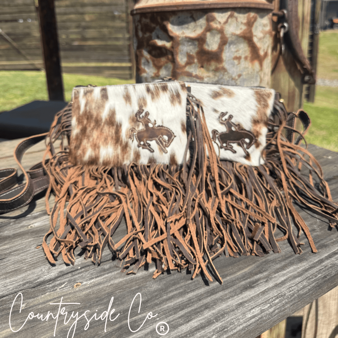 Rodeo Rider Cowhide Purse with Wristlet - Rustic Avenue