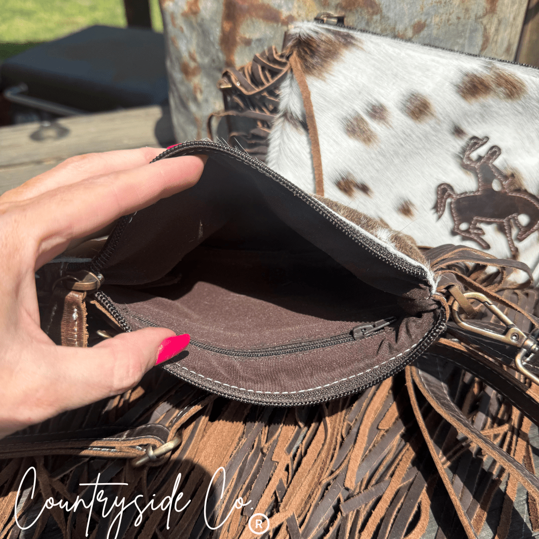 Rodeo Rider Cowhide Purse with Wristlet - Rustic Avenue
