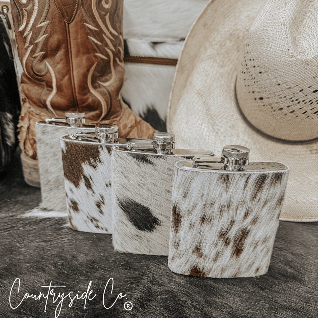 Cowhide Flask - Rustic Avenue