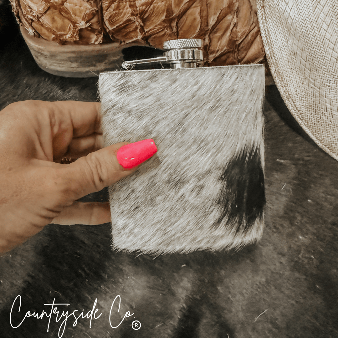 Cowhide Flask - Rustic Avenue