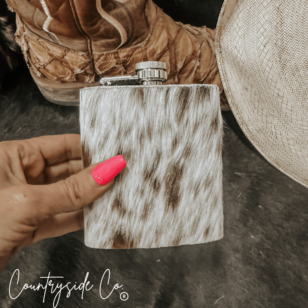 Cowhide Flask - Rustic Avenue
